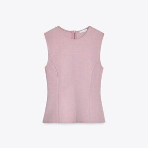 ZARA  INTERLOCK PEPLUM TOP SIZE S 8417/300/676